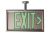 Photoluminescent Exit Sign  One Sided  Post Mount  171/8 x 87/8  Silver 171/8 x 87/8 Silver Exit Sign