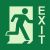 Sign, EXIT RIGHT, Photoluminescent