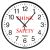 Safety Message Quartz Wall Clock  Think Safety  Battery Operated  Plastic Slimline Frame  12.75 Diameter  Black Case/White Face 12.75 Diameter Black Think Safety