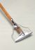WOODEN MOP HANDLE IS DESIGNED FOR USE WITH WETCLEANING, STRINGTYPE MOP HEADS. TYPE I HAS A SCREW AND WING NUT TIGHTENING DEVICE THAT FIRMLY HOLDS STEEL PLATE OF MOP HEAD AGAINST WIRE BAIL. TYPE II HAS A RUSTRESISTANT STEEL SPRING LEVER THAT HOLDS THE MOP 