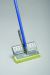 Wash floors and other surfaces with ease. The wooden mop handle includes an integral squeeze mechanism that removes excess water from the sponge.  Blue Handle/Yellow Sponge 36 Handle Complete Mop