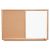 7110015680401, SKILCRAFT Combination Board, 36 x 24, Tan/White Surface, Oak Finished Wood Frame