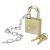 5340015881010, SKILCRAFT Padlock With Attached Chain, 1.75 Wide, Steel