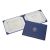7510004822994, SKILCRAFT Award Certificate Binder, 8.5 x 11, Navy Seal, Blue/Gold
