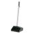 7290014606663, SKILCRAFT Lobby Dustpan, 12 x 11 Hopper, 32 Aluminum Handle, Black/Silver