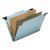 7530016216199, SKILCRAFT Hanging Classification Folders, Legal Size, 2 Dividers, 2/5Cut Exterior Tabs, Light Blue, 5/Box