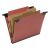 7530016815828, SKILCRAFT Classification Folder, 2 Expansion, 2 Dividers, 3 Fasteners, Letter Size, Red Exterior, 10/Box