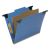 7530016816248 SKILCRAFT Classification Folder, 2 Expansion, 1 Divider, 4 Fasteners, Letter Size, Royal Blue Exterior, 10/Box